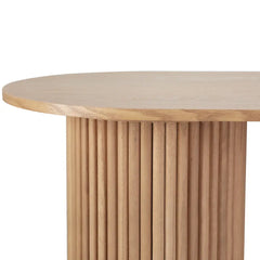 Artiss Coffee Table Oval 100CM Pine Samuel - Chez Guru