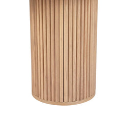 Artiss Coffee Table Oval 100CM Pine Samuel - Chez Guru