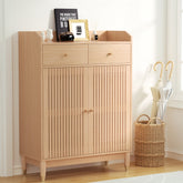 Artiss Shoe Rack Cabinet 4-Tier 16 Pairs Pine Chez Guru