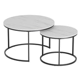 Artiss Nesting Coffee Table Set of 2 Marble Effect