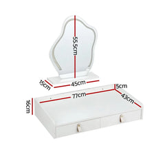 Artiss Dressing Table Floating LED White Daphne - Chez Guru