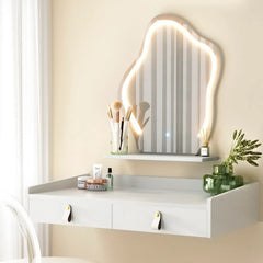 Artiss Dressing Table Floating LED White Daphne - Chez Guru