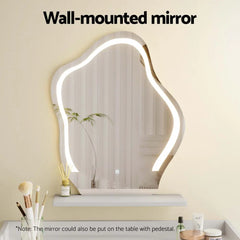 Artiss Dressing Table Floating LED White Daphne - Chez Guru