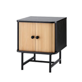 Artiss Bedside Table with Sliding Doors BORIS Chez Guru