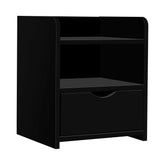 Artiss Bedside Table 1 Drawer with Shelf - FARA Black Chez Guru