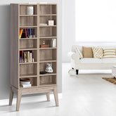 Artiss Bookshelf CD Storage Rack - BERG Oak Chez Guru