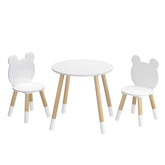 Keezi 3 Piece Kids Table and Chairs Set Activity Playing Study Children Desk Chez Guru