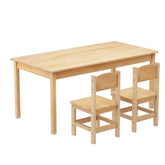 1 Keezi Kids Table and 2 Chairs Set Pinewood Chez Guru