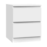 Artiss Bedside Table 2 Drawers - PEPE White Chez Guru