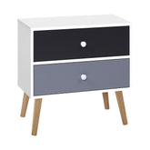 Artiss Bedside Table 2 Drawers - BONDS White Chez Guru