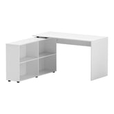 Artiss Computer Desk Bookshelf White 130CM Chez Guru