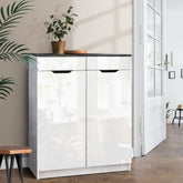 Artiss Shoe Rack Cabinet 30 Pairs White Eve Chez Guru