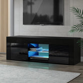 Artiss Entertainment Unit TV Cabinet LED 130cm Black Angus - Chez Guru