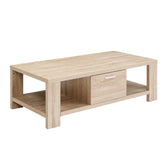 Artiss Coffee Table 1 Drawer Oak Maxi - Chez Guru