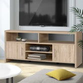 Artiss TV Cabinet Entertainment Unit 140cm Oak Ken - Chez Guru