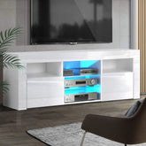 Artiss Entertainment Unit TV Cabinet LED 160cm White Bobi - Chez Guru