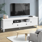 Artiss TV Cabinet Entertainment Unit 160cm White Kubi - Chez Guru
