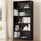 Artiss Bookshelf 5 Tiers ANTON Black Chez Guru