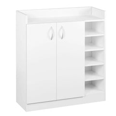 Artiss Shoe Rack Cabinet 21 Pairs Adjustable Shelves White Clair Chez Guru