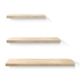 Artiss Floating Wall Shelf Set of 3 Oak Chez Guru