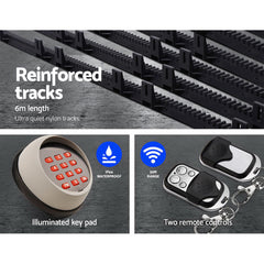 Lockmaster Automatic Sliding Gate Opener Kit Keypad 6M 1200KG