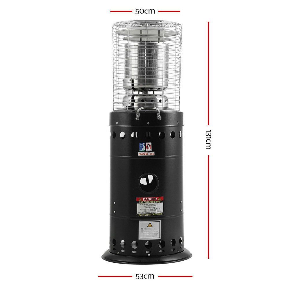 Devanti Outdoor Gas Patio Heater Black Chez Guru