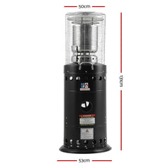 Devanti Outdoor Gas Patio Heater Black Chez Guru