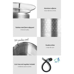 Devanti Outdoor Gas Patio Heater Black Chez Guru