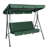Gardeon Outdoor Swing Chair Garden Bench Furniture Canopy 3 Seater Green Chez Guru