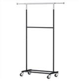 Artiss Clothes Rack Double Rod Airer Rail Coat Stand Adjustable Hanger