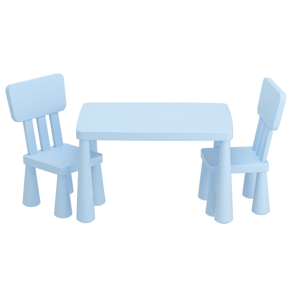1 Keezi Kids Table and 2 Chairs Set Blue Chez Guru