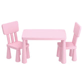 1 Keezi Kids Table and 2 Chairs Set Pink Chez Guru