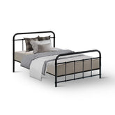 Artiss Bed Frame Metal Bed Frame LEO - Single (Black) Chez Guru