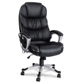 Artiss 8 Point Massage Office Chair Heated Seat PU Black Chez Guru