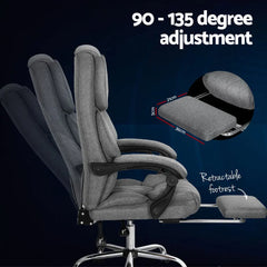Artiss Executive Office Chair Footrest Grey Chez Guru