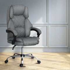 Artiss Executive Office Chair Recliner Grey Chez Guru