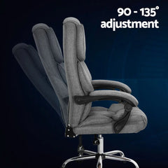 Artiss Executive Office Chair Recliner Grey Chez Guru