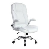 Artiss Executive Office Chair Leather Tilt White Chez Guru