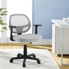 Artiss Mesh Office Chair Computer Gaming Desk Chairs Work Study Mid Back Grey Chez Guru
