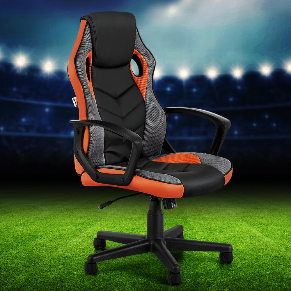 Artiss Gaming Office Chair Computer Executive Racing Chairs High Back Orange Chez Guru