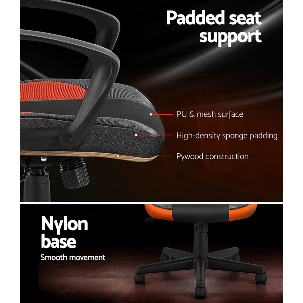 Artiss Gaming Office Chair Computer Executive Racing Chairs High Back Orange Chez Guru
