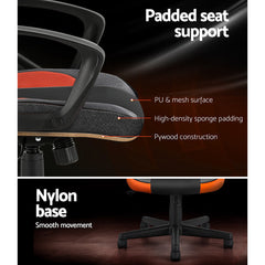Artiss Gaming Office Chair Computer Executive Racing Chairs High Back Orange Chez Guru