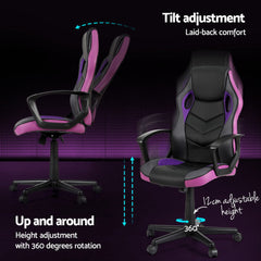 Artiss Gaming Office Chair Computer Chairs Purple Chez Guru