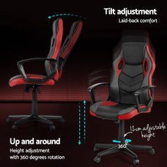 Artiss Gaming Office Chair Computer Chairs Red Chez Guru