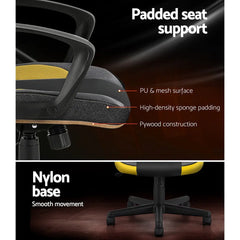 Artiss Gaming Office Chair Computer Executive Racing Chairs High Back Yellow Chez Guru