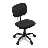 Artiss Armless Office Chair with Wheels, Ergonomic 360° Swivel Home Office Desk Chair, Height Adjustable Computer Task Chair with Fabric Back and Seat for Small Space, Black