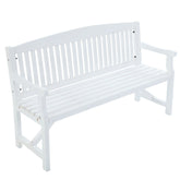 Gardeon 5FT Outdoor Garden Bench Wooden 3 Seat Chair Patio Furniture White Chez Guru