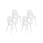Gardeon 4PC Outdoor Dining Chairs PP Lounge Chair Patio Garden Furniture White Chez Guru
