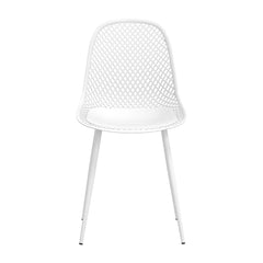 Gardeon 4PC Outdoor Dining Chairs PP Lounge Chair Patio Garden Furniture White Chez Guru