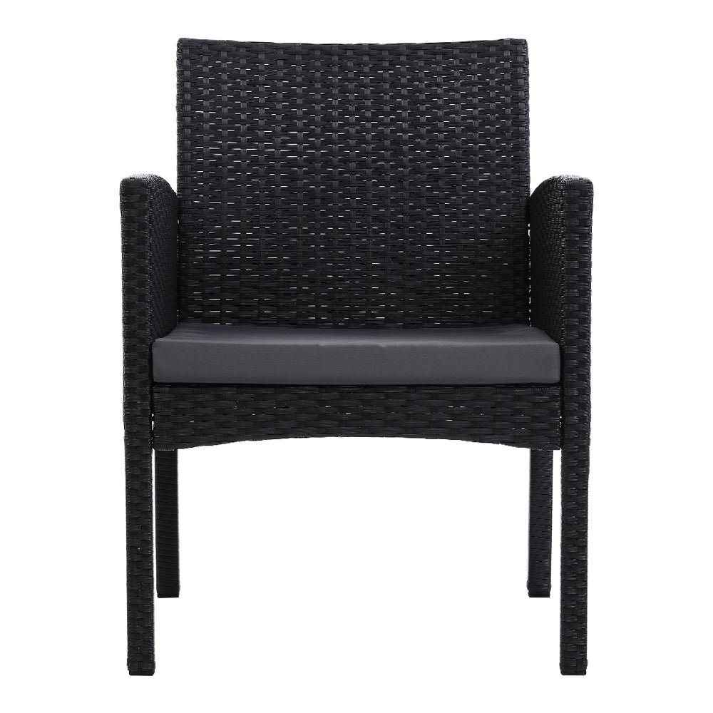 Gardeon 2PC Outdoor Dining Chairs Patio Furniture Rattan Lounge Chair XL Ezra Chez Guru